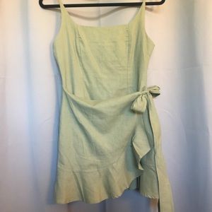 Khaki Mini Wrap Dress